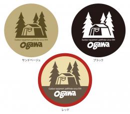 ogawa丸型ロッジロゴ ステッカーL