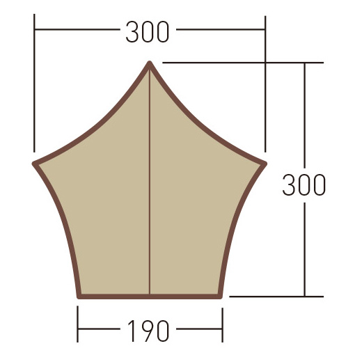 ogawa(オガワ) タープ  システムタープ ペンタ3×3 ブラウン