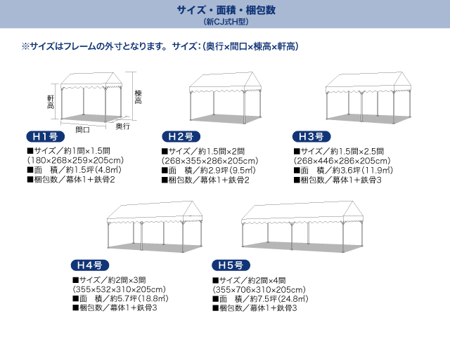 捧呈 テント ターポ セット 1.5間×2間 3坪